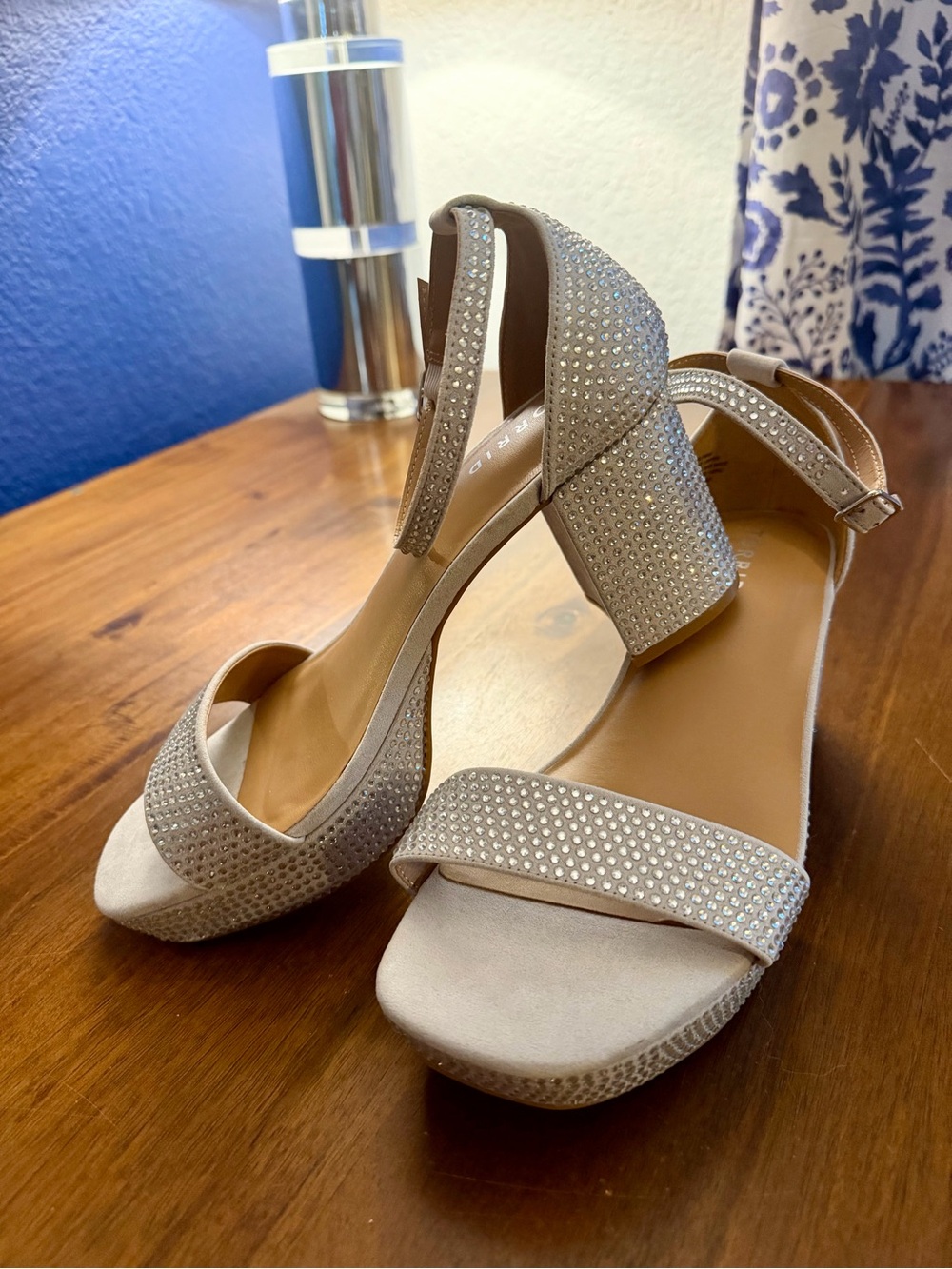 Torrid Embellished Block Heel in Light Silver
